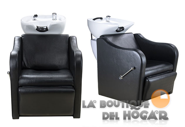 Lavacabezas con pica blanca y respaldo ergonómico Modelo Curve