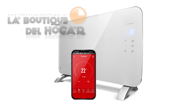 Radiador Emisor Término con cristal templado y App móvil LBH Wifi Warm 1500