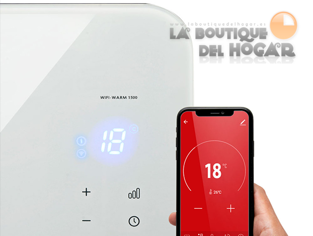 Radiador Emisor Término con cristal templado y App móvil LBH Wifi Warm 1500
