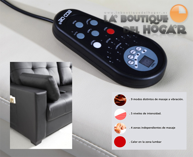 Mando del Sofá Relax 3 plazas con masaje integrado ECO-8220