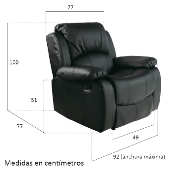 Medidas Sillon Masaje Relax Deluxe