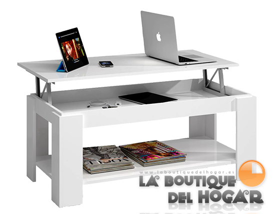 Mesa de Centro elevable con revistero para comedor Modelo Urban