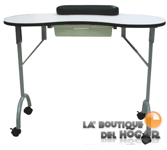 Mesa de manicura portátil Plegable con cajón Modelo Alicia