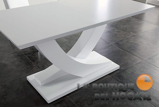 Mesa Extensible para salón comedor Modelo Matte - Color Blanco