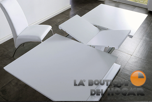 Mesa Extensible para salón comedor Modelo Matte - Color Blanco
