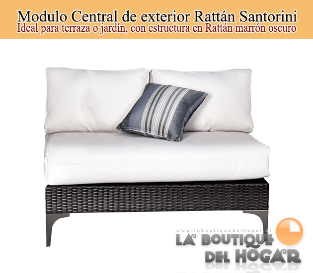 Modulo Central Ratán de exterior Modelo Santorini