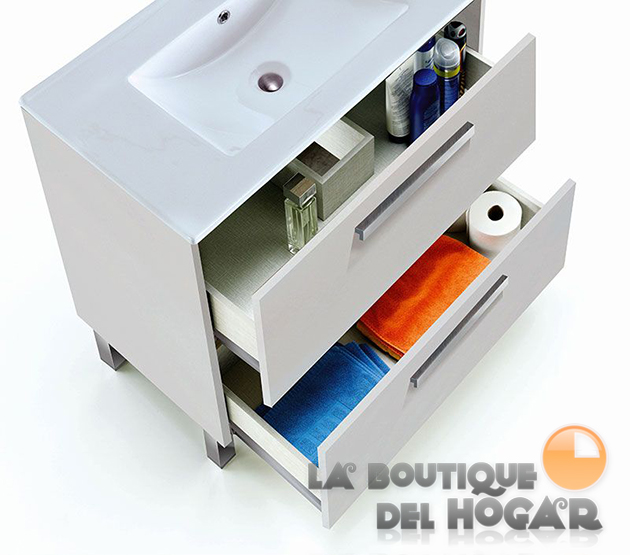Mueble de Baño con Lavabo y Espejo Modelo Athena