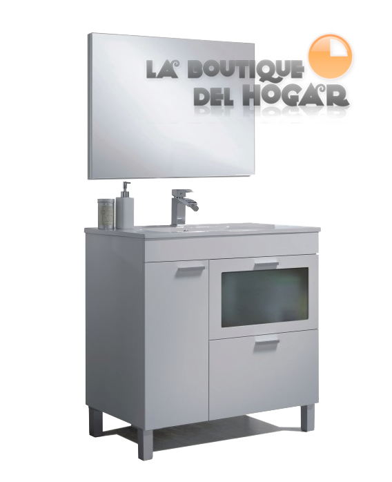 Mueble de Baño con Lavabo y Espejo Modelo AKM