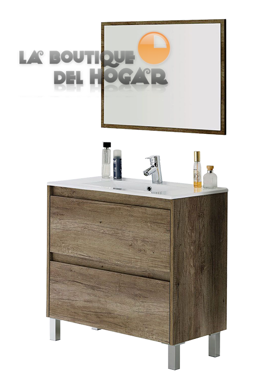 Mueble de Baño con Lavabo y Espejo Modelo Dakota