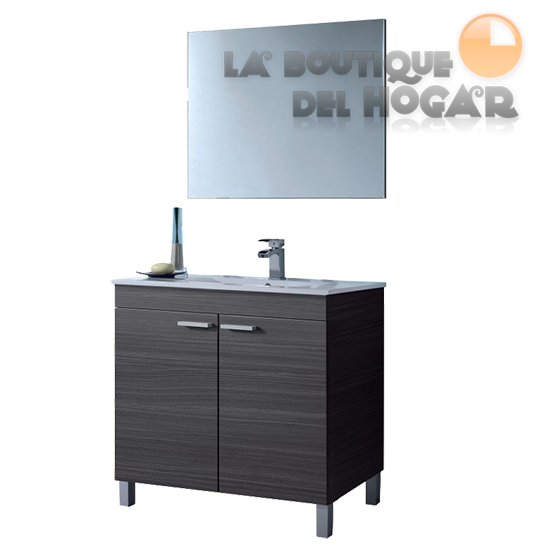 Mueble de Baño con Lavabo y Espejo con 2 puertas Modelo LCD