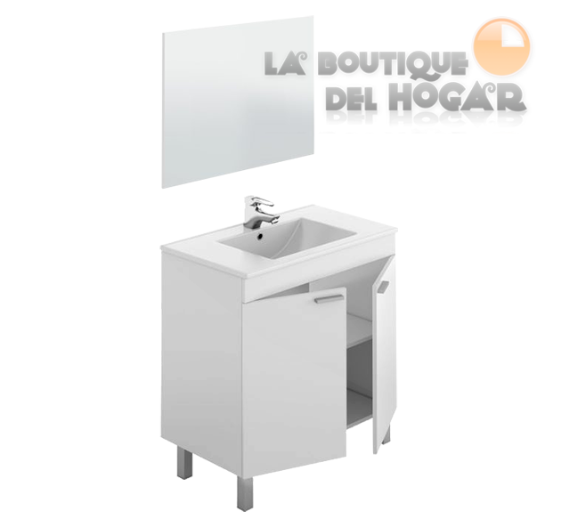 Mueble de Baño con Lavabo y Espejo con 2 puertas Modelo LCD