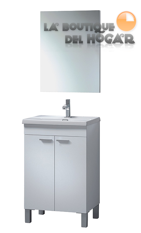 Mueble de Baño con Lavabo y Espejo con 2 puertas Modelo LCD