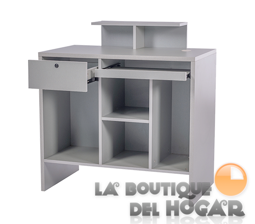 Mueble de recepción compacto con cajón y estantes Officiel Modelo RZ-R002