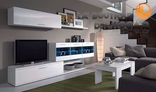 Mueble para salón comedor con LED Modelo Lux-Tech