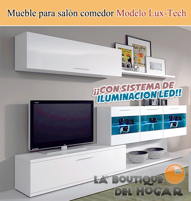 Mueble para salón comedor con LED Modelo Lux-Tech