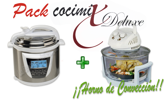 Pack Cocina Programable Cocimix Deluxe 6 litros + Horno de Convecci贸n Turbo