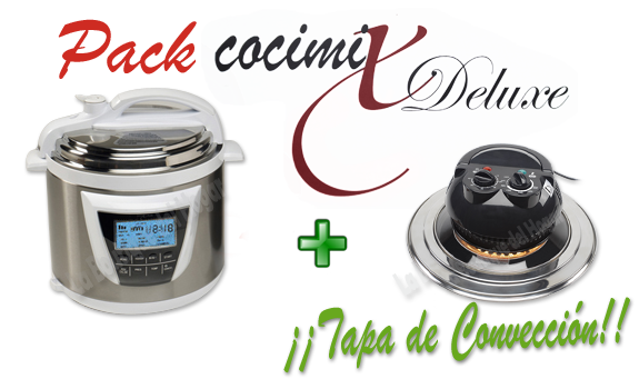 Pack Cocina Programable Cocimix Deluxe 6 litros + Tapa de Convecci贸n hal贸gena