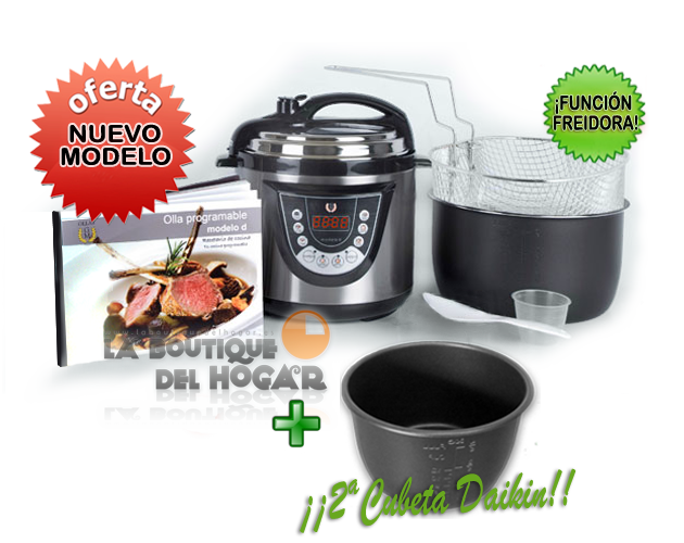 PACK Cocina Programable GM modelo D Funcion freidora 6 litros + cubeta daikin