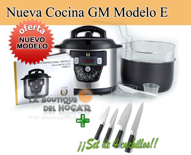 Cocina Programable GM modelo E Funcion freidora y Función de Voz – 6 litros