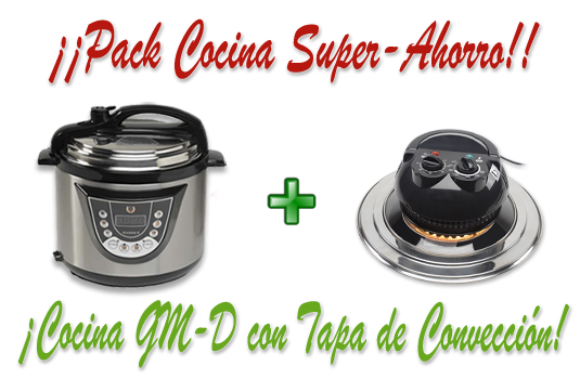 Pack Cocina Programable GM D 10 litros + Tapa de Conveccion halogena