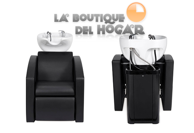 Lavacabezas con pica blanca y respaldo ergonómico Modelo Peter