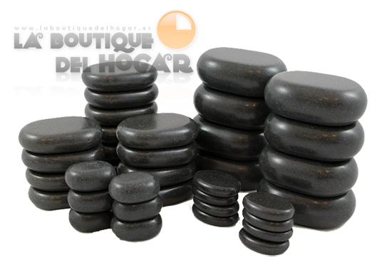 Set de 36 piedras de basalto para masaje Breathe Modelo WK-S015