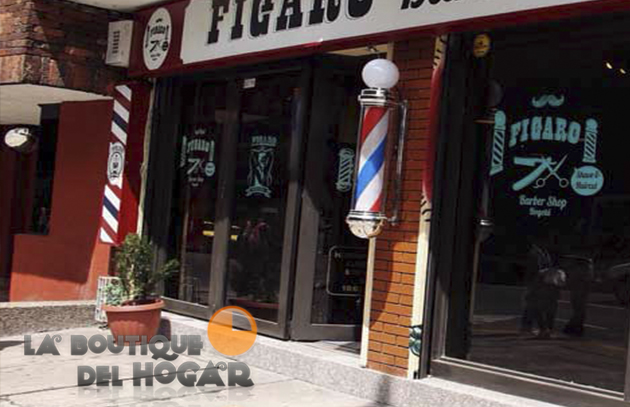 Poste de Barbero luminoso y giratorio para Peluquería con Esfera superior PIR006