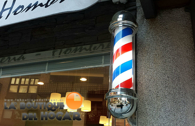 Poste giratorio para Barberia y Peluquería con Luz LED PIR005