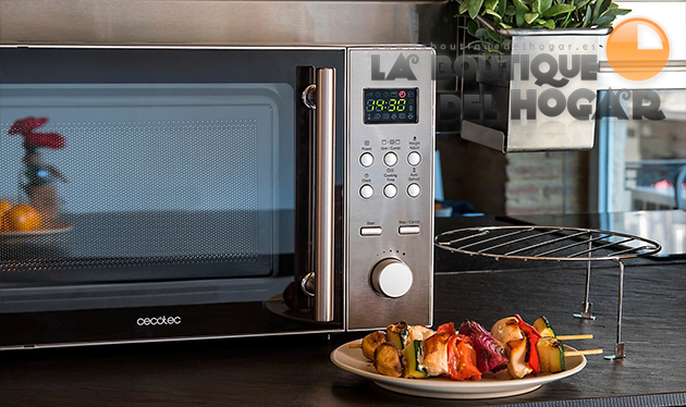 Microondas Cecotec Steel de Acero Inoxidable con Grill