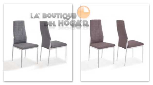 Silla de comedor con estructura metálica cromada Modelo Milano