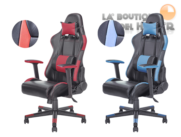 Sillón giratorio, basculante y reclinable para jugador Modelo Racing Gaming