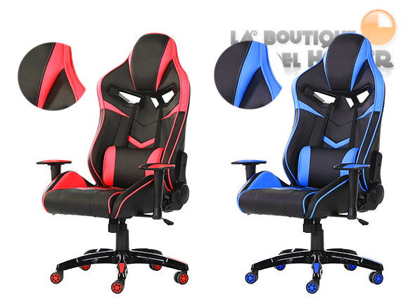 Sillón giratorio, basculante y reclinable para jugador Modelo TECH Gaming