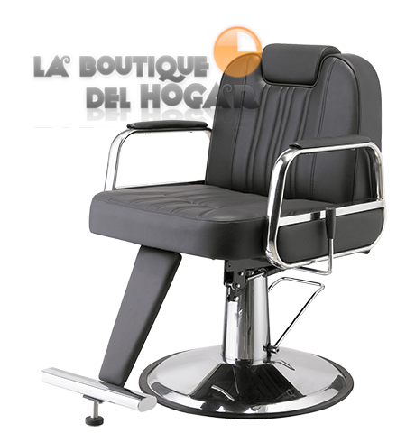 Sillón Barbero hidráulico reclinable con reposapiés fijo Modelo Tonsur