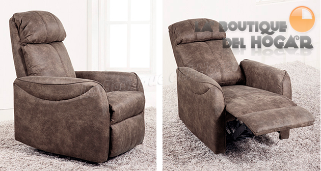 Sillón Relax eléctrico Pared Cero Grados Modelo Gold en Tejido Terra Cuir