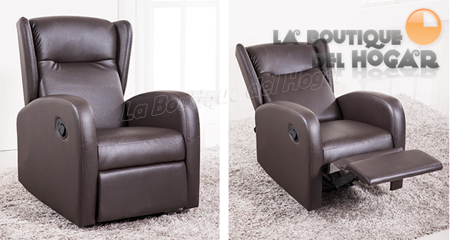 Sillón Relax en Polipiel Modelo Home Orejero
