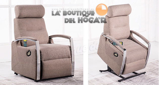 Sillón Relax Levantapersonas en Tela Modelo Avant Elegance M/C - Color Moka