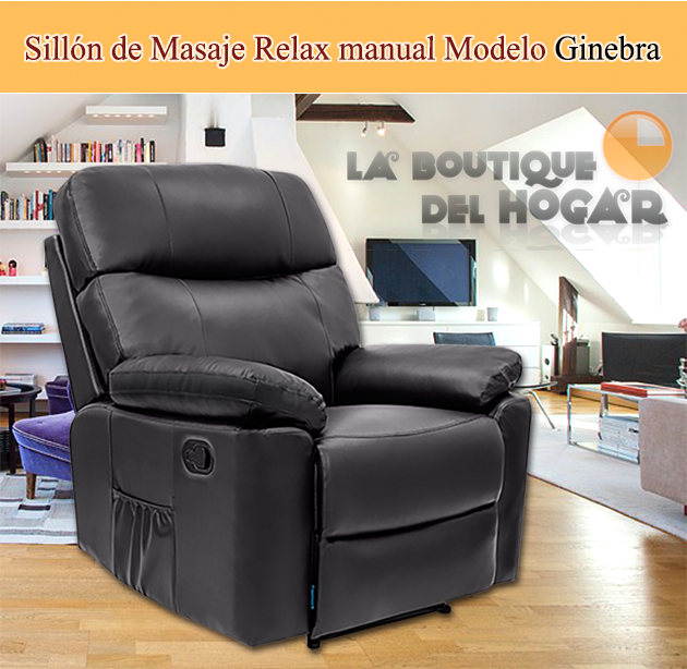 Sillón de Masaje Relax Modelo Ginebra con reclinación manual