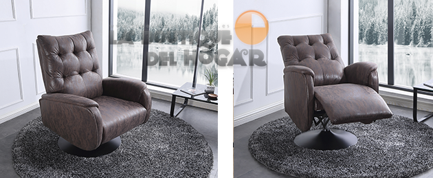 Sillón Relax en Tela reclinable y giratorio 360º Modelo Snow