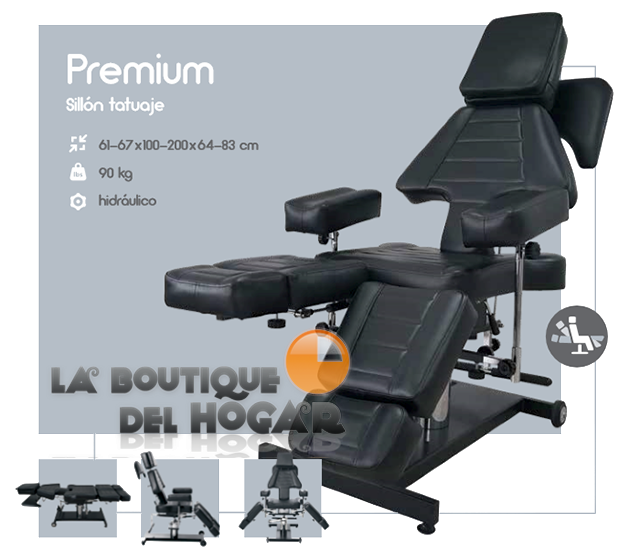 Sillón tatuaje hidráulico Modelo Premium