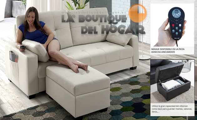 Sofá Relax 3 plazas con masaje integrado ECO-8220