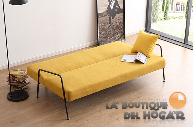 Sofá Cama Modelo Skull en Tela con Sistema de apertura clic clac tipo libro