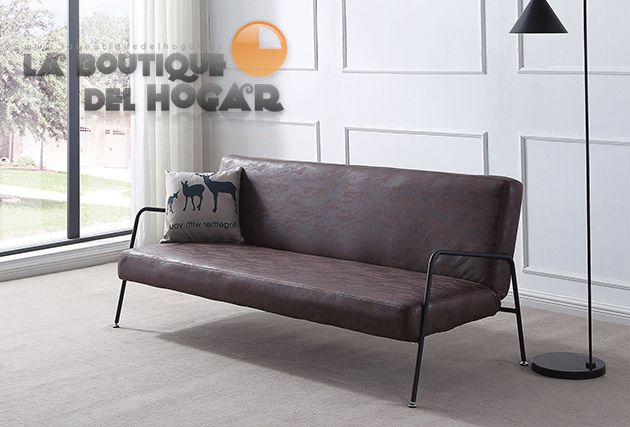 Sofá Cama Modelo Skull en Tejido Vintage con Sistema de apertura clic clac tipo libro