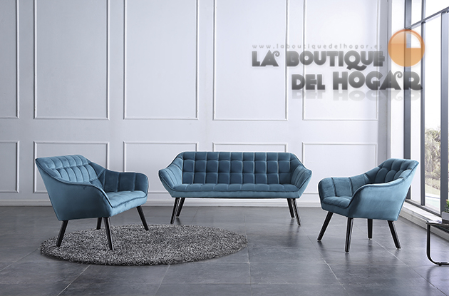 Sofá de diseño moderno de 2 plazas en Tejido de Tela Modelo Olden