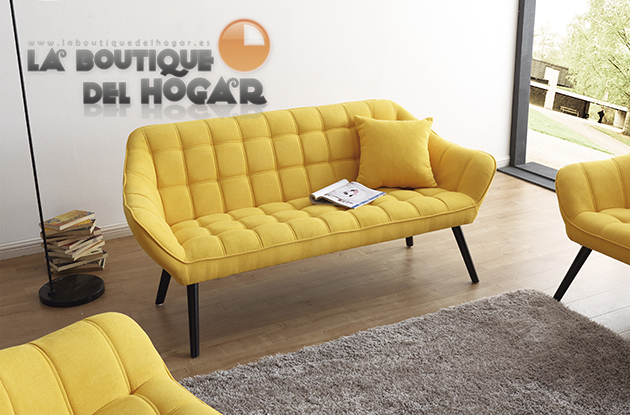 Sofá de diseño moderno de 3 plazas en Tejido de Tela Modelo Olden