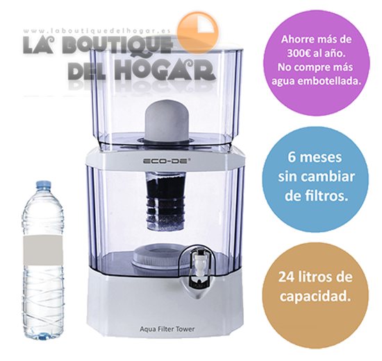 Purificador de agua de 24 litros - Aqua Filter Tower ECO-3150