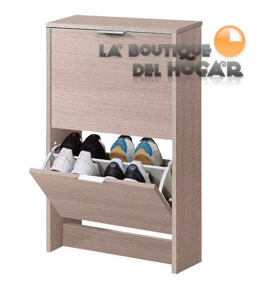 Zapatero de 2 puertas Modelo Maelys - Color Café