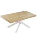 Mesa Comedor Extensible Leonardo 160 – 240 cm Oak / Blanco.