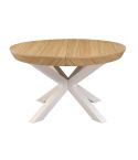 Mesa Comedor Redonda Extensible Bradley 130 - 180 x130CM Oak/Blanca