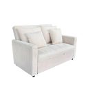 Sofá Cama Diván 140 cm Corduroy Crema