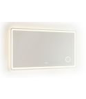 Espejo de pared rectangular estilo Moderno con iluminación LED y Lupa de aumento Modelo Waterproof 100x70